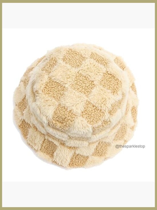 Faux Fur Bucket Hat Adjustable Winter Warm Plush Sherpa Fisherman Hat main image 7